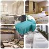 Blue1,70x185cm/27.5x72.8in,Massage Table Sheet Set,Reusable Massage Bed Cover with Face Hole Washable Cotton Beauty Massage Table Skirt All-Round Wrap Bed Cover for Beauty SPA view 2