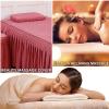 Bean,70x190cm/27.5x74.8in,Massage Table Sheet Set,Reusable Massage Bed Cover with Face Hole Washable Cotton Beauty Massage Table Skirt All-Round Wrap Bed Cover for Beauty SPA view 3