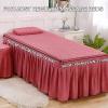 Bean,70x190cm/27.5x74.8in,Massage Table Sheet Set,Reusable Massage Bed Cover with Face Hole Washable Cotton Beauty Massage Table Skirt All-Round Wrap Bed Cover for Beauty SPA view 4