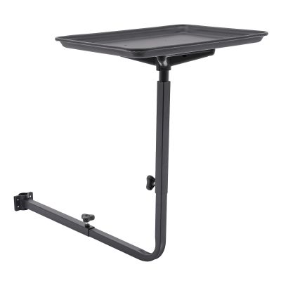 LIKARVA Salon Tray for Hair Stylist  Adjustable Barber Chair Metal Trays Attachment with 360  Rotation, Heavy-Duty Metal Stylist Organizer Hairstylist Hair Salon Barber Chair Tattoo Tray