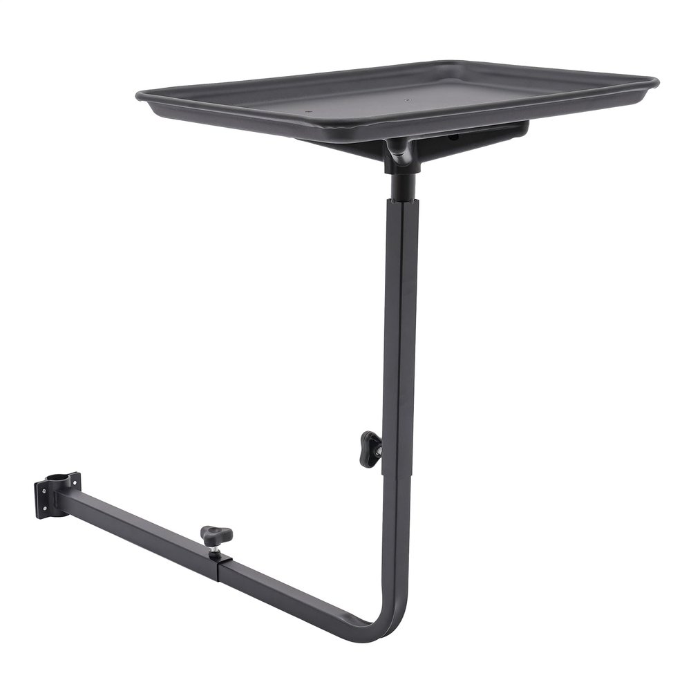 LIKARVA Salon Tray for Hair Stylist Adjustable Barber Chair Metal Trays Attachment with 360 Rotation, Heavy-Duty Metal Stylist Organizer Hairstylist Hair Salon Barber Chair Tattoo Tray