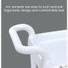 2-Tier Mobile Beauty Salon Storage Trolley with Drawer, Liftable Beauty Bowl & Trash Can for Clinic, Beige(White) view 3