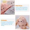 ARTIBETTER 3 Pack Hair Drying Towels Cute Cat Coral Fleece Fast Drying Hair Towel with Button for Women Girls Kids view 3