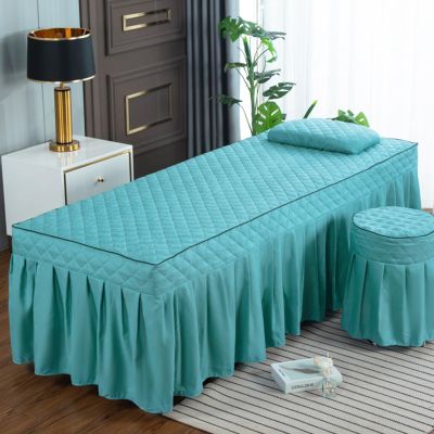 Blue1,75x190cm/29.5x74.8in,Massage Table Sheet Set,Reusable Massage Bed Cover with Face Hole Washable Cotton Beauty Massage Table Skirt All-Round Wrap Bed Cover for Beauty SPA