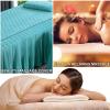 Blue1,75x190cm/29.5x74.8in,Massage Table Sheet Set,Reusable Massage Bed Cover with Face Hole Washable Cotton Beauty Massage Table Skirt All-Round Wrap Bed Cover for Beauty SPA view 3