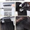 6D Hidden Hair Extension, Real Human Hair Clip in Hair Extensions for Women, Soft, Smooth Can Perm And Hair Dye And Reuse,10 Rows,28inch view 4