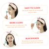 FOYTOKI Silicone Face Brush Skin Care Tools Deep Cleaning Facial Scrub Brush Long Handle view 3