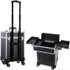 LemNin Professional Rolling Makeup Case Metal Frame Cosmetic Tool Storage Organiser, with Wheels Lockable(34x24x54cm-A) view 1