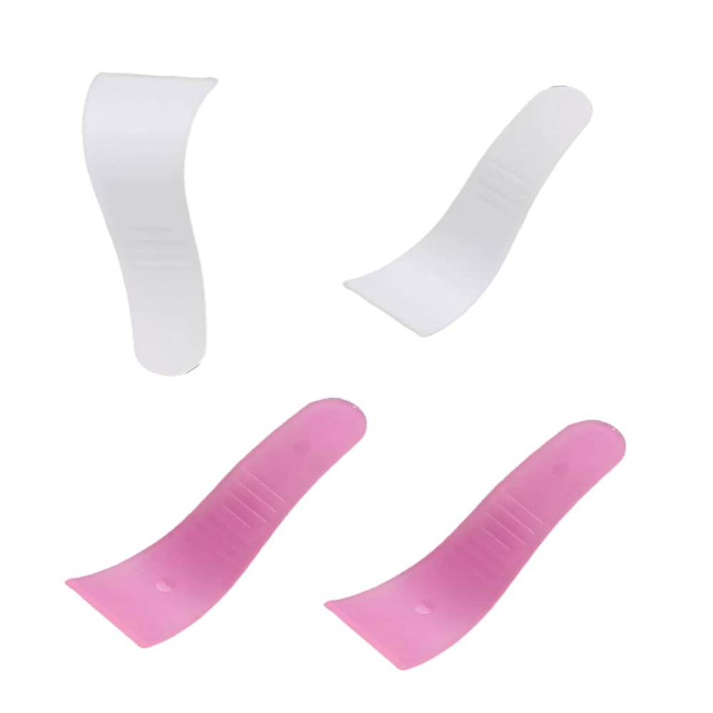 4 Pcs White and Rose Red Portable Hair Wax Cleansing Spatulas Sticks Mask Scraper Plastic Waxing Applicator Creams Hair Removal Beauty Tools
