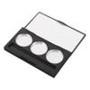 Happyyami Rectangular Black 3-Grid Eyeshadow Palette Brush Slots Refillable Makeup Organizer for Blush and Lipstick Samples Travel-Friendly Cosmetic Container for Women view 1