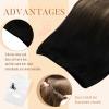 100 Gram 20inch Black Brown Micro Hair Extensions Bundle Micro Ring Hair Extensions and Micro Bead Weft Hair Extensions 2 Packs view 2