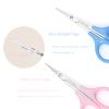 2Pcs Eyebrow Grooming Scissors, Men Women Eyebrow Clippers, Curved and Straight Eyebrow Trimmer Scissors Set with Protective Cover for Trimming Eyelash Eyebrow, Facial Nose Hair, Eyelash Extensions view 2