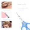 2Pcs Eyebrow Grooming Scissors, Men Women Eyebrow Clippers, Curved and Straight Eyebrow Trimmer Scissors Set with Protective Cover for Trimming Eyelash Eyebrow, Facial Nose Hair, Eyelash Extensions view 4