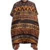 African Mud Cloth Tribal Barber Cape Waterproof Hair Cutting Cape with Adjustable Snap Closure Salon Cape Hair Cutting Accessories for Men Women view 1