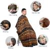 African Mud Cloth Tribal Barber Cape Waterproof Hair Cutting Cape with Adjustable Snap Closure Salon Cape Hair Cutting Accessories for Men Women view 2