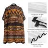 African Mud Cloth Tribal Barber Cape Waterproof Hair Cutting Cape with Adjustable Snap Closure Salon Cape Hair Cutting Accessories for Men Women view 3