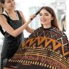 African Mud Cloth Tribal Barber Cape Waterproof Hair Cutting Cape with Adjustable Snap Closure Salon Cape Hair Cutting Accessories for Men Women view 4
