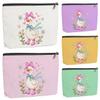 5 Pack Floral Coquette Cute Bow Animal Goose Decor Lovers Gift Goose Gifts Makeup Bag, Travel Cosmetic Bags for Women, Mom Sister Bestie Doctor Toiletry Bag Birthday Christmas Appreciation Graduation view 1
