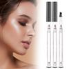 2PCS 2025 New Magic Eyebrow Pencil, 4-Tip Microblade Brow Pen Magic Eyebrow Pen, Waterproof Microblading Eyebrow Pencil Contouring Natural Gap Filling Eyebrow Makeup Brow Pencil (Black) view 1