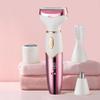 Electric Razors for Women, 4 in 1 Electric Shaver for Women, Wet & Dry Ipx7 Waterproof Bikini Trimmer and Facial Hair Remover, Painless Ladies Body Razors for Nose Eyebrow Arms Armpit Legs Pubic Area view 2