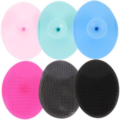 Vaguelly 6pcs Silicone Facial Cleansing Brush Blackhead Scrubber Face Scrubber Exfoliator Brush Face Cleanser