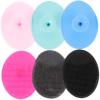 Vaguelly 6pcs Silicone Facial Cleansing Brush Blackhead Scrubber Face Scrubber Exfoliator Brush Face Cleanser view 1