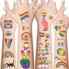 100+ Pride Temporary Tattoos LGBT Gay Pride Tattoos Sticker Rainbow Body Art Waterproof Decal for Pride Month Parade Throws Party Favors view 4