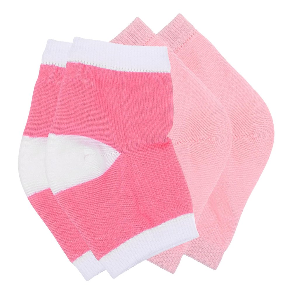 LIFKOME 2pairs Gel Socks for Women Heel Grip Socks Cracking Hospital Breathable Foot Sleeves