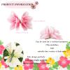 2 PCS Hawaiian Flower Hair Clips for Women Orchid Hair Claw Clips Artificial Hibiscus Flower Hair Barrettes for Wedding Bridal Beach Party(Pink White+Yellow White) view 3
