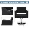 BarberPub Classic Styling Salon Chair for Hair Stylist, Barber Chair with Hydraulic Pump, Beauty Barbershop Salon Spa Equipment 3805 (Black) view 4