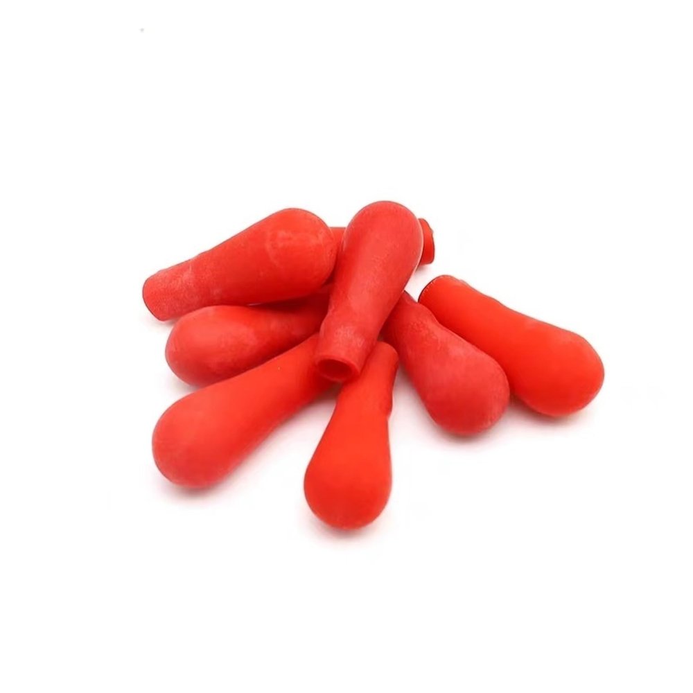 200pcs/bag cap dropper glass latex rubber head dropper matching red leather head