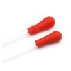 200pcs/bag cap dropper glass latex rubber head dropper matching red leather head view 3