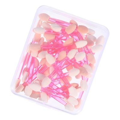 Happyyami 50Pcs Dual Sided Eyeshadow Applicators for Makeup Compact Skin Friendly for Travel Festivals and Daily Use Cosmetic Tool