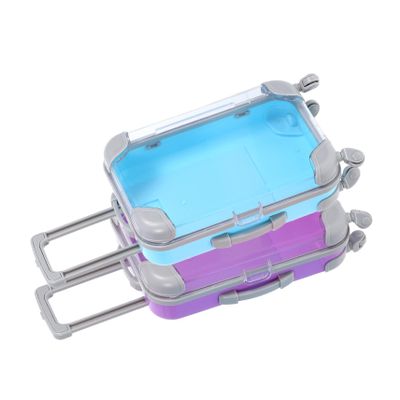 Beatifufu 2pcs Lash Storage Suitcase Travel-Friendly Eyelash Organizer Telescopic Handle Compact Makeup Display Container for Salon and Home Use