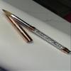 Crystal Rhinestone Nail Art Brush Set, Rose Gold Handle, Professional Acrylic Liner and Detail Brush, 2-Piece view 1