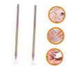 FOYTOKI 2Pcs Cuticle Pushers Durable Nail Cleaner Tools for Manicure Pedicure Ergonomic Design for Easy Control for Home Salon Use view 4