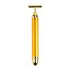 24k Gold Energy Beauty Bar Electric Vibration Facial Massage Roller Waterproof Face Skin Care T-Shaped Anti Wrinkle Massager for Forehead Cheek Neck Clavicle Arm (Gold Colour) view 1