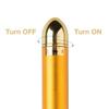 24k Gold Energy Beauty Bar Electric Vibration Facial Massage Roller Waterproof Face Skin Care T-Shaped Anti Wrinkle Massager for Forehead Cheek Neck Clavicle Arm (Gold Colour) view 4
