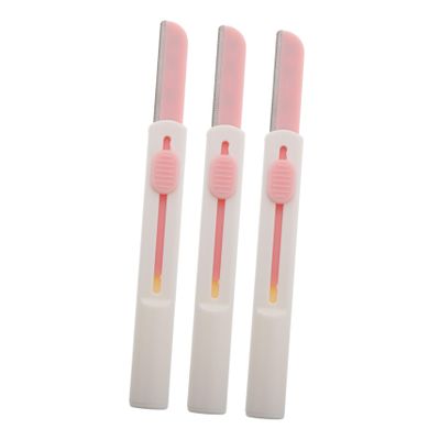 LOORGVEL 3pcs Portable Eyebrow Trimmer for Women Men Sliding Micromesh Blades for Accurate Trimming Travel-friendly Grooming Tool
