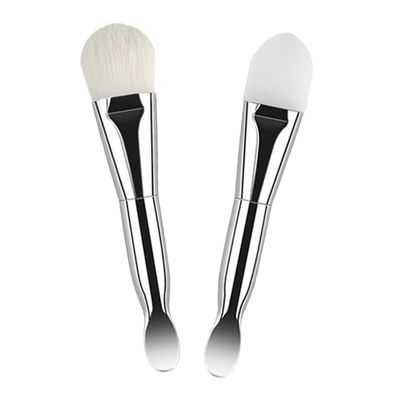 BAZEITFLOW 2pcs Silicone Facial Brush Applicator for Women Mask Brush Bowl Soft Bristle Face Makeup Tool for Skincare