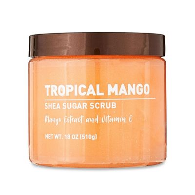 Tropical Mango Shea Sugar Body Scrub with Mango Extract and Vitamin E, 18 oz