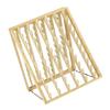 BATHVEVE Wood Hair Extension Holder Multi-Purpose Wall-Mounted Braiding Rack for Hair Salon Sturdy Thread Organizer Natural Finish for Stylists and Home Use view 1