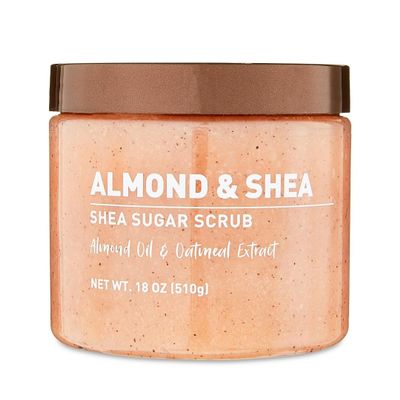 Almond & Shea Sugar Body Scrub with Almond Oil and Oatmeal Extract, 18 oz