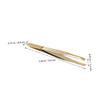 BAZEITFLOW 2pcs Stainless Steel Eyebrow Tweezers Plated Precision Tweezers for Eyebrow Trimming and Facial Hair Removal Portable Beauty Tools for Crafting and Grooming view 2