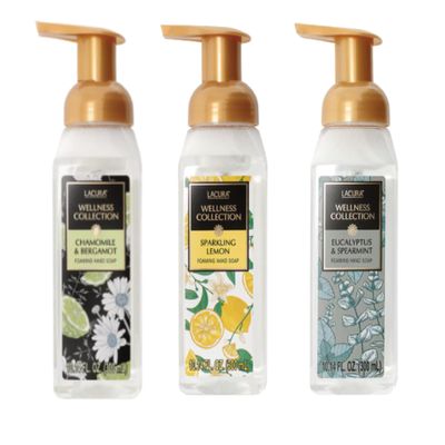 3 Bottle Bundle - Foaming Hand Soap, Wellness Collection Chamomile & Bergamot, Eucalyptus & Spearmint, Sparkling Lemon, 10.14oz - 300ml