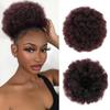 quesdom Afro Puff Ponytail Extension Synthetic Premium Ombre Red 80 Grams Afro Puff Drawstring Clip on Kinky Curly Bun for Black Women(1BT99J Ombre Red) view 1