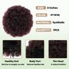 quesdom Afro Puff Ponytail Extension Synthetic Premium Ombre Red 80 Grams Afro Puff Drawstring Clip on Kinky Curly Bun for Black Women(1BT99J Ombre Red) view 3