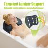 Bathland Full Body Bath Pillow for Tub - Extra Long & Thick Tub Pillow with Head, Back & Lumbar Support, 168 Non-Slip Suction Cups, Soft 5D Mesh Spa Cushion, Fits All Tubs-Gift for Soaking(Gray) view 3