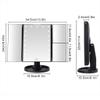 22 LED Makeup Mirror Touch Screen Table Mirror with Light 3 Fold Adjustable Vanity Cosmetic Mirrors USB Dual Power Supply 3X/10X (Color :) view 3
