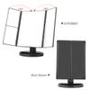 22 LED Makeup Mirror Touch Screen Table Mirror with Light 3 Fold Adjustable Vanity Cosmetic Mirrors USB Dual Power Supply 3X/10X (Color :) view 4